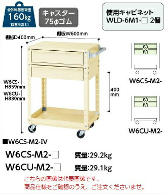 【ポイント10倍】【直送品】 山金工業 スペシャルワゴン W6CU-M2-IV 【大型】｜道具屋さん店