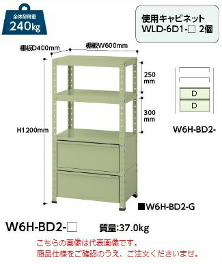 【ポイント10倍】【直送品】 山金工業 ワゴン W6H-BD2-IV 【大型】|道具屋さん店
