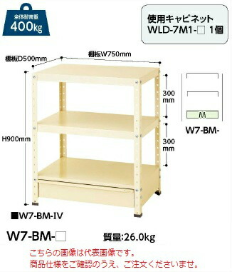 【ポイント5倍】【直送品】 山金工業 ワゴン W7-BM-G 【大型】|道具屋さん店
