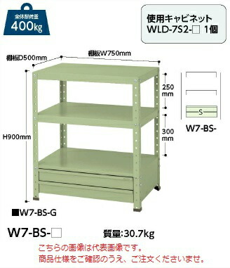 【直送品】 山金工業 ワゴン W7-BS-IV 【大型】｜道具屋さん店