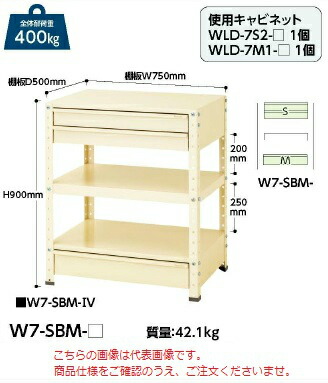 【ポイント10倍】【直送品】 山金工業 ワゴン W7-SBM-G 【大型】|道具屋さん店