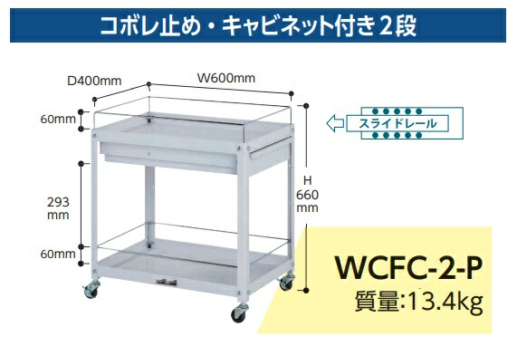 【直送品】 山金工業 コンビニエンスストア手押し車 コボレお仕舞い・押し込み付き添い人2段 WCFC-2-P 【大型】 DIY・工具-物流・運搬器具-花・ガーデン・DIY