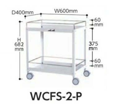 【ポイント10倍】【直送品】 山金工業 コンビニワゴン (双輪キャスター) WCFS-2-P 【大型】|道具屋さん店