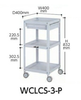 【直送品】 山金工業 コンビニワゴン (双輪キャスター) WCLCS-3-P 【大型】|道具屋さん店