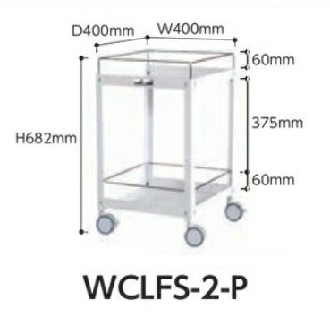 【ポイント10倍】【直送品】 山金工業 コンビニワゴン (双輪キャスター) WCLFS-2-P 【大型】