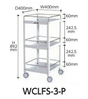 【ポイント5倍】【直送品】 山金工業 コンビニワゴン (双輪キャスター) WCLFS-3-P 【大型】