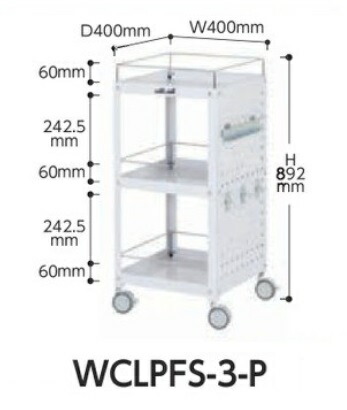【ポイント5倍】【直送品】 山金工業 コンビニワゴン (双輪キャスター) WCLPFS-3-P 【大型】