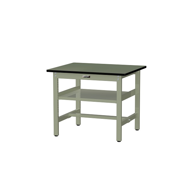 【直送品】 山金工業 ワークテーブル500シリーズ 固定式 中間全面棚板付 SJR-975S2-GG 【大型】|道具屋さん店