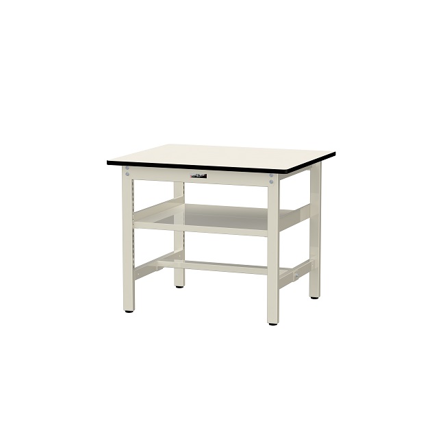 【直送品】 山金工業 ワークテーブル500シリーズ 固定式 中間全面棚板付 SJR-975S2-II 【大型】|道具屋さん店