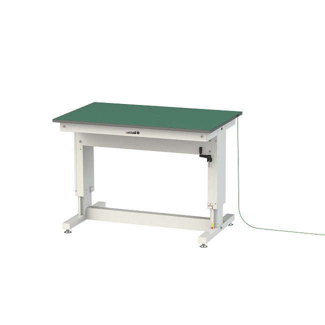 【直送品】 山金工業 ワークテーブル昇降タイプ 導電性ゴムマット貼りタイプ SSPE-1275A-WW 【大型】
