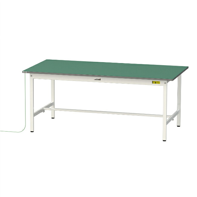 【ポイント10倍】【直送品】 山金工業 ワークテーブル150シリーズ 導電性ゴムマット貼りタイプ 固定式 SUPE-1875-WW 【大型】