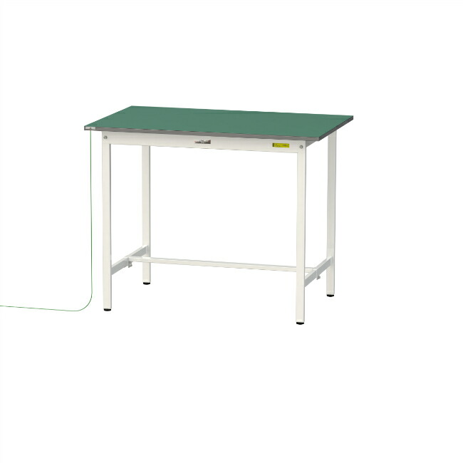 【ポイント10倍】【直送品】 山金工業 ワークテーブル150シリーズ 導電性ゴムマット貼りタイプ 固定式 SUPEH-1275-WW 【大型】｜道具屋さん店