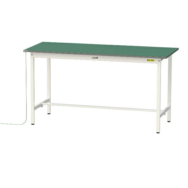 【ポイント5倍】【直送品】 山金工業 ワークテーブル150シリーズ 導電性ゴムマット貼りタイプ 固定式 SUPEH-1875-WW 【大型】 39,826円