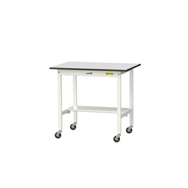 【ポイント5倍】【直送品】 山金工業 ワークテーブル150シリーズ 移動式 半面棚板付 RoHS2指令対応 塩ビシート天板 SURC-960T-GYW 【大型】