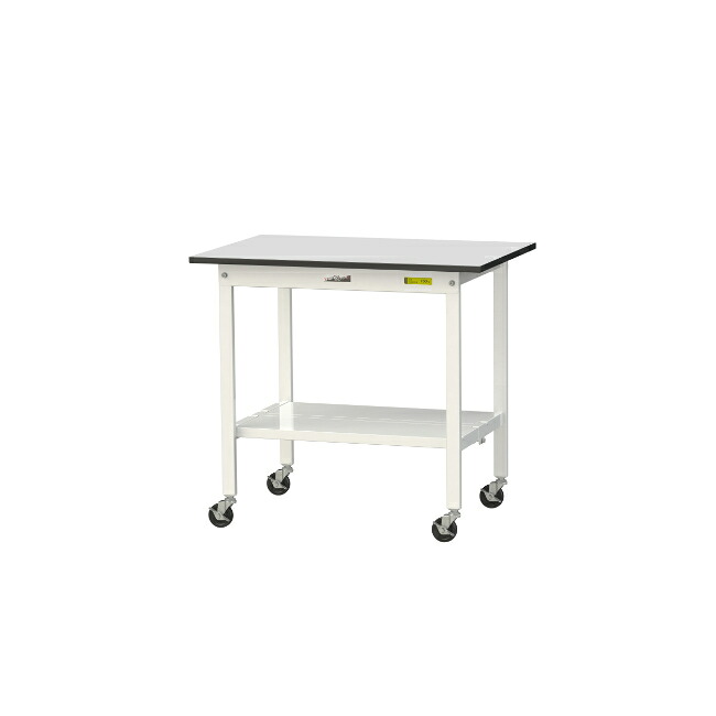 【ポイント10倍】【直送品】 山金工業 ワークテーブル150シリーズ 移動式 全面棚板付 RoHS2指令対応 塩ビシート天板 SURC-960TT-GYW 【大型】