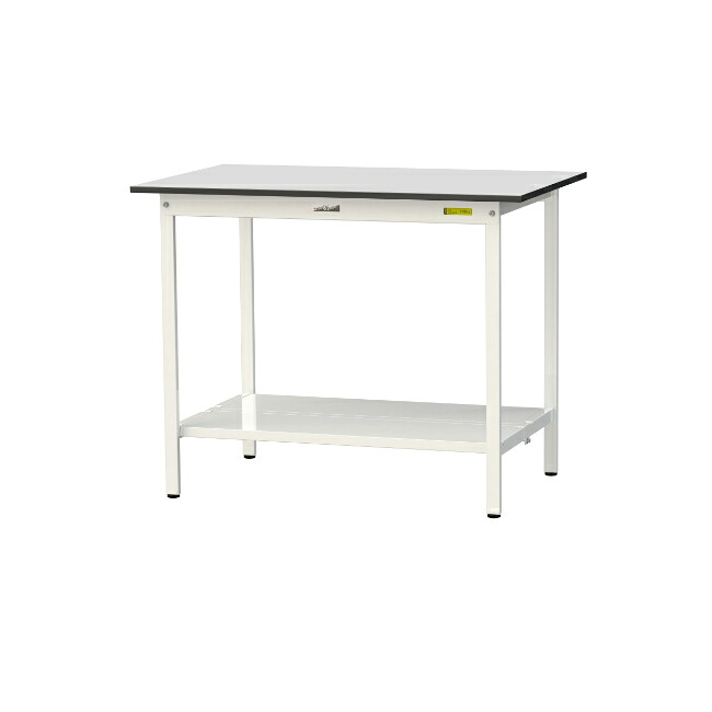 【ポイント5倍】【直送品】 山金工業 ワークテーブル150シリーズ 固定式 全面棚板付 RoHS2指令対応 塩ビシート天板 SURH-1275TT-GYW 【大型】