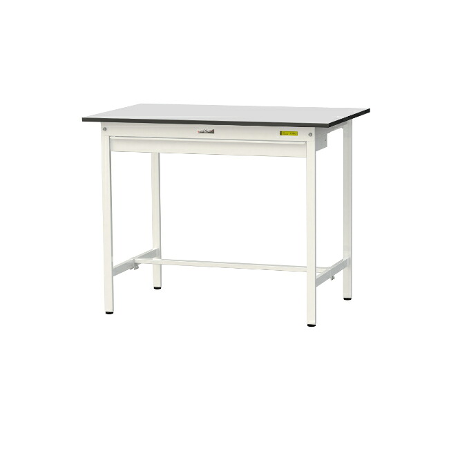 【ポイント5倍】【直送品】 山金工業 ワークテーブル150シリーズ 固定式 ワイド引出し付 RoHS2指令対応 塩ビシート天板 SURH-1275W-GYW 【大型】
