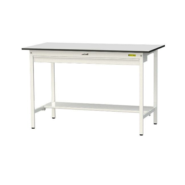 【直送品】 山金工業 ワークテーブル150シリーズ 固定式 ワイド引出し付 半面棚板付 RoHS2指令対応 塩ビシート天板 SURH-1575WT-GYW 【大型】 42,240円