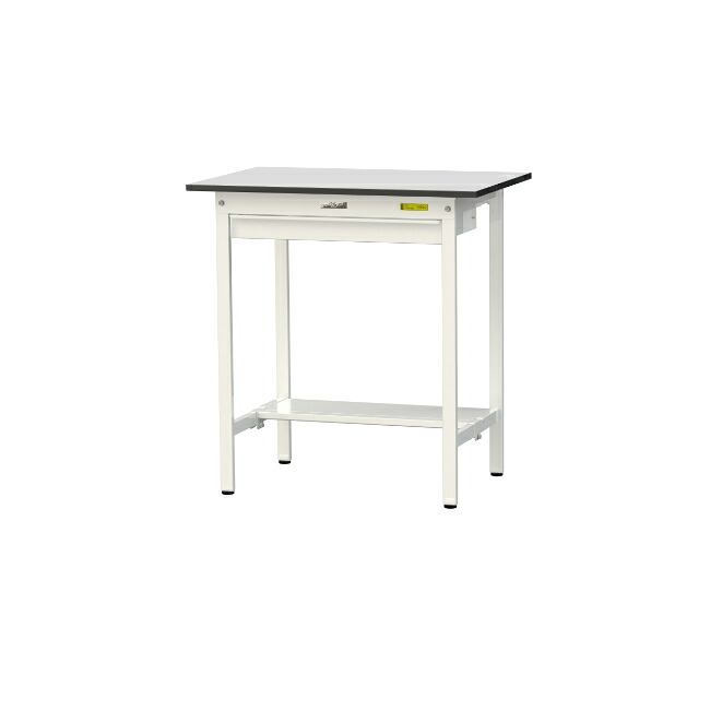【ポイント10倍】【直送品】 山金工業 ワークテーブル150シリーズ 固定式 ワイド引出し付 半面棚板付 RoHS2指令対応 塩ビシート天板 SURH-960WT-GYW 【大型】｜道具屋さん店 32,676円