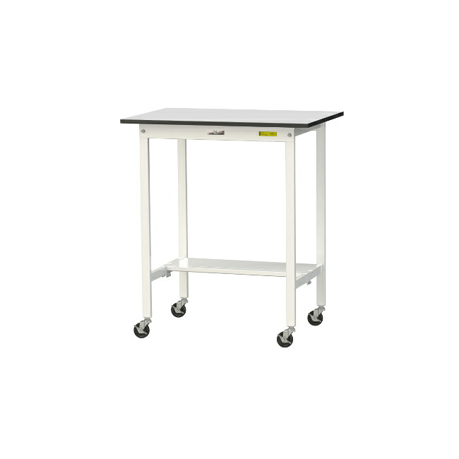 【ポイント5倍】【直送品】 山金工業 ワークテーブル150シリーズ 移動式 半面棚板付 RoHS2指令対応 塩ビシート天板 SURHC-960T-GYW 【大型】|道具屋さん店