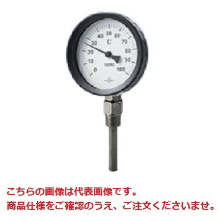 山本計器 屋内用 バイメタル温度計 S形 100X100度 1 2R 90mm (ユニオン式)