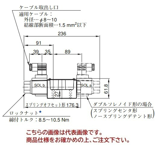 【直送品】 油研工業 DSG-03シリーズ電磁切換弁 DSG-03-2B3B-A100-N-50