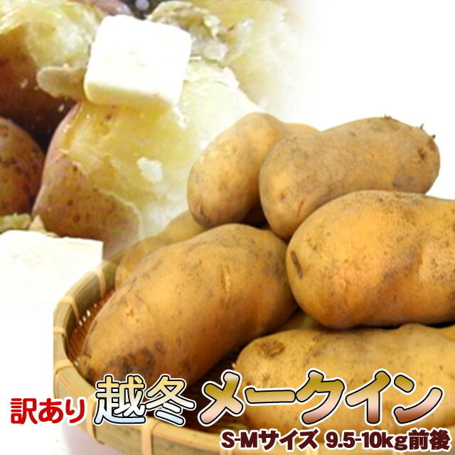 越冬メークイン 訳あり S-M 9.5-10kg前後 北海道 じゃがいも 送料無料 ※沖縄は送料別途加算 花見 GW 新生活