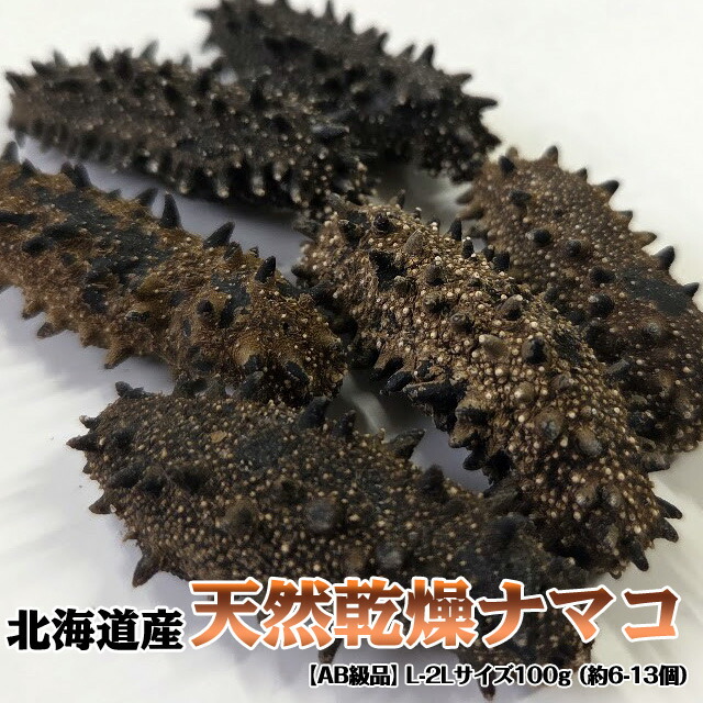 北海道産 天然乾燥ナマコ【AB級品】L-2Lサイズ100g（約6-13個）実りある贅沢を！ 送料無料※沖縄は送料別途加算 花見 GW 新生活