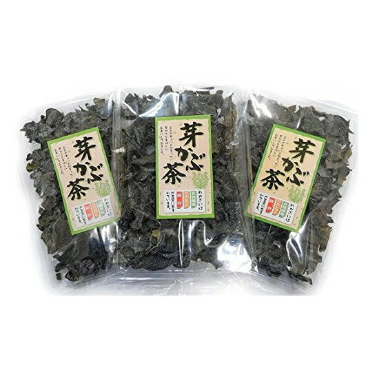 芽かぶ茶　3個セット　わかめ　フコイダン　父の日　敬老の日　昆布茶　お土産　プチギフト　健康　お誕生日　海藻　dskomb　母の日　ダイエット　お茶　お取り寄せグルメ　お祝い　還暦