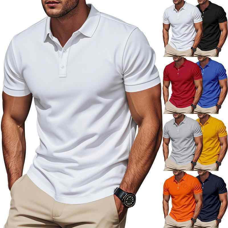メンズ POLO シャツ 半袖 鹿の子 無地 襟付き ボタン 速乾 ドライ ポリエステル ウォッシャブル シワ に なり にくい ゆったり ビッグ シルエット カジュアル 夏用