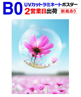 【B0】≪UVカットタイプ≫ 片面ラミネート＋ポスター印刷 2営業日目出荷 【化粧断裁する】