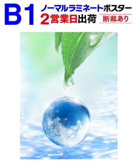 【B1】≪ノーマルタイプ≫ 片面ラミネート＋ポスター印刷 2営業日目出荷 【化粧断裁する】