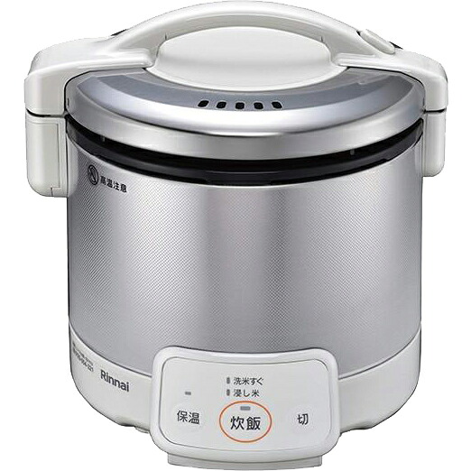 ガス炊飯器 都市ガス用 0.5～3合 電子ジャー付 リンナイ こがまる RR-030VQ-W-12A13A グレイッシュホワイト Rinnai【北海道・沖縄・離島配送不可】
