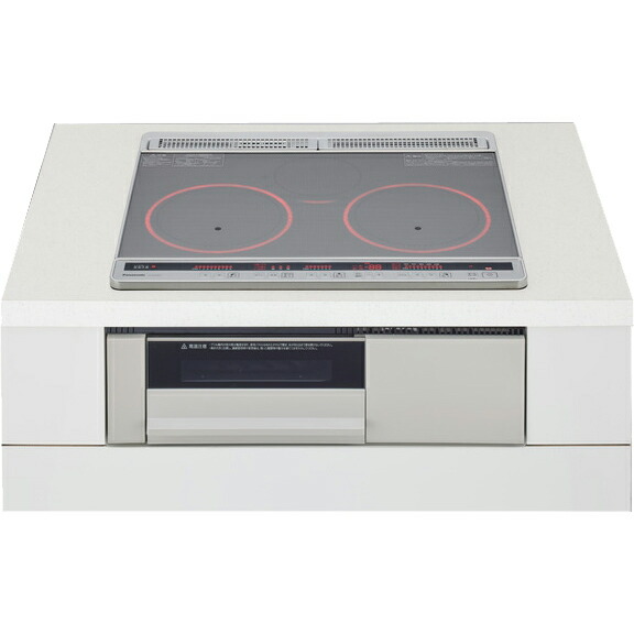 3口IH 鉄・ステンレス対応 ビルトインタイプ IHクッキングヒーター(シルバー/ライトグレー/幅60cm/200V) パナソニック KZ-K33XST【送料無料】 (KZK33XST) 【納期目安：１週間】 kz-k33xst_1.jpg