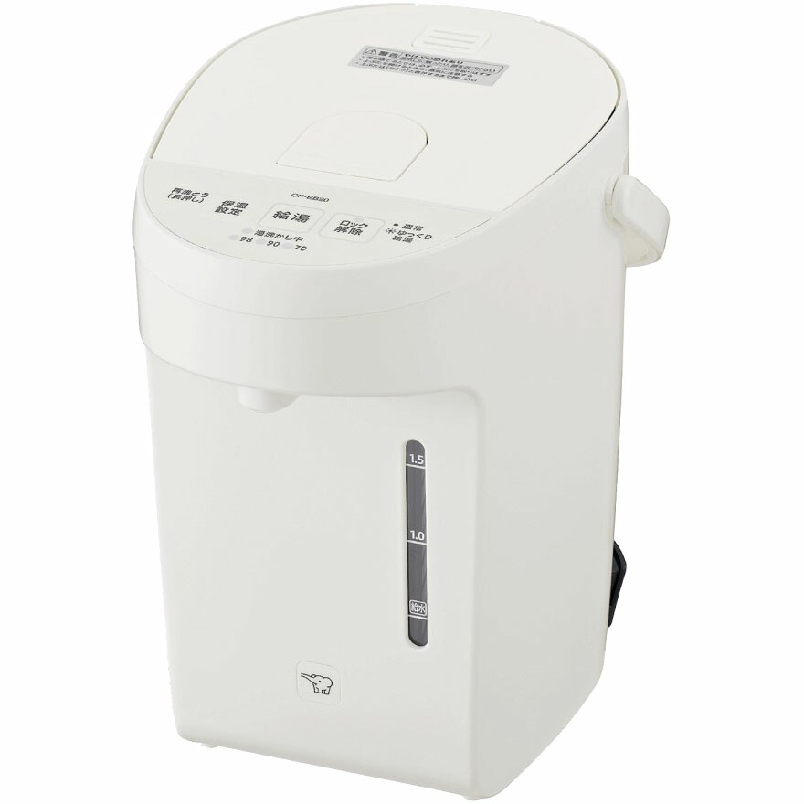 ＼4/15 当店最大P5倍※要エントリー／マイコン沸とう 電動ポット 2.0L 象印 ホワイト CP-EB20-WA ZOJIRUSHI 【北海道・沖縄・離島配送不可】【KK9N0D18P】