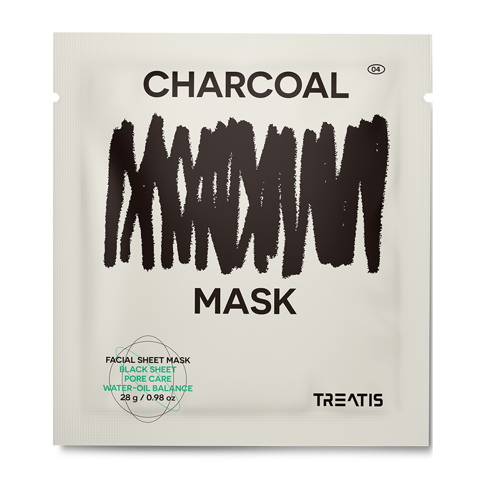 楽天市場 リニューアル 韓国美容皮膚科ブランド Treatis Charcoal Black Mask Pack 10枚入 チャコールブラックマスクパック シートマスク 毛穴管理 ドクターズコスメ Dr Skin