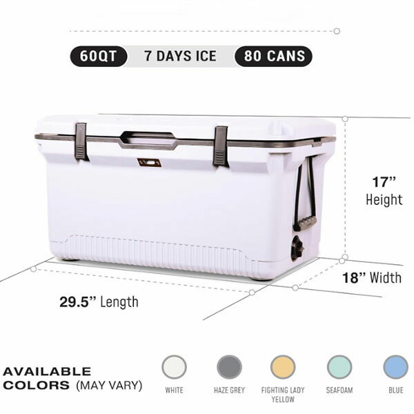 【お取り寄せ】12週～16週間後入荷予定 ENGEL 60 QT エンジェル 60 QT超軽量射出成形クーラー 抜群の保冷力 最大7日間氷を保持 ウルトラライト 軽量 取り外し可能 ワイヤーバスケット クーラーディバインダー 栓抜き ボトルオープナー 大容量 冷やす 保冷 冷たい 持ち運び｜DR-STORE 44,772円
