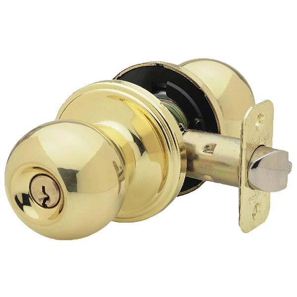 【在庫有り】Copper Creek BK2040PBool Door ドアノブ ゴールド ロック機能 ドアノブ交換 おしゃれ 取っ手 ポール 室内ドア トイレドア 光沢真鍮
