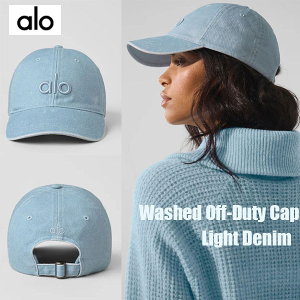 【アウトレット】在庫有り ★Alo Yoga ★ ウォッシュドオフデューティキャップ Light Denim ほつれ有り 訳あり商品 Washed Off-Duty Cap かわいい おしゃれ BTS JIN グローバルアンバサダー就任 ヴィンテージ ブラック ネイビー ホワイト デイリー使い ロゴ 国内未発売 ロゴ｜DR-STORE 12,460円