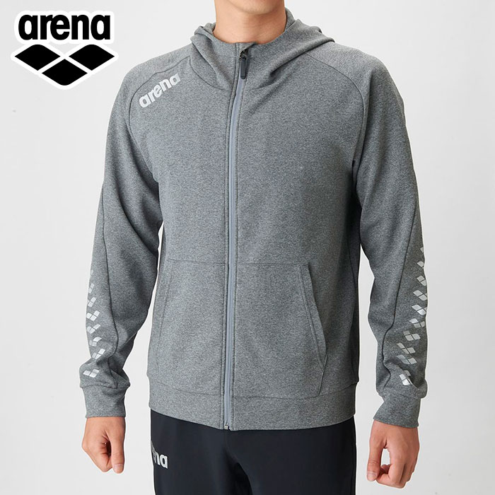 ★軽く向こう見ず★【 闘技場  arena 】【 御召しもの 】 水浴び 競泳 流汗 パーカー メンズ レディース 男女兼用 フルジップ フーディー 部活 野球クラブ 野球クラブ御召しもの 民族大移動着 ARN1331 ARN-1331 (GRM) 薄墨色杢 [251217][amz] 父の日