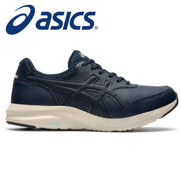 ★足への負担が少ない！やわらかな履き心地★【 アシックス asics 】【 シューズ 靴 】 アシックス商事 レディース用ウォーキングシューズ ウェルネスウォーカー ゲルファンウォーカー W053 女性用 1292A053 (400) ネイビーブルー [230909][amz]