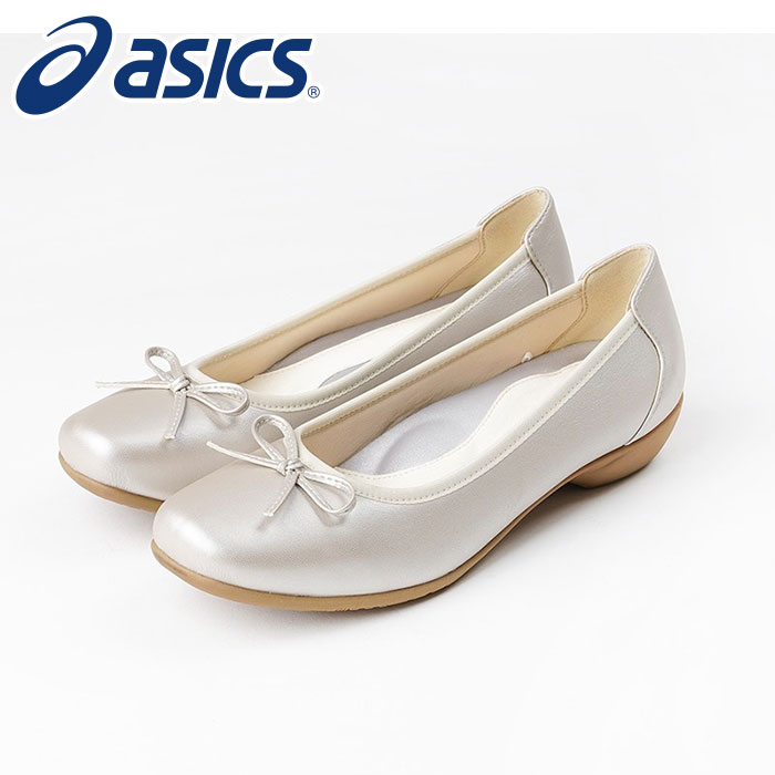 ★人気のリボンバレエ「母趾にやさしい美パンプス」★【 アシックス asics 】【 シューズ 靴 】 アシックス商事 レディース パンプス アキュアーズ 3E AO-10103 (966) シャンパン [251103][amz]