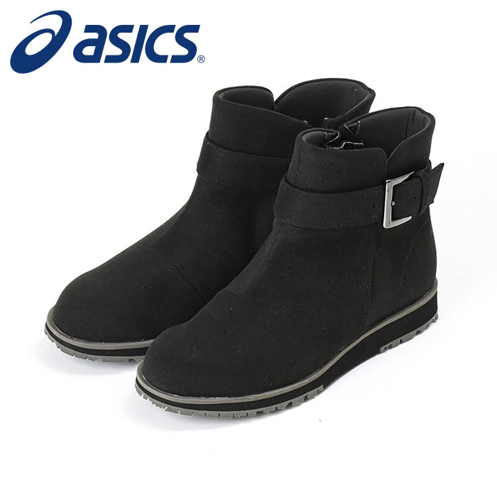 ★サイドベルト！全天候型カジュアルブーツ★【 アシックス asics 】【 シューズ 靴 】 アシックス商事 レディース ブーツ GORE-TEX ゴアテックス 防水 アキュアーズ 4E AO-10247 (008) ブラック [251103][amz]