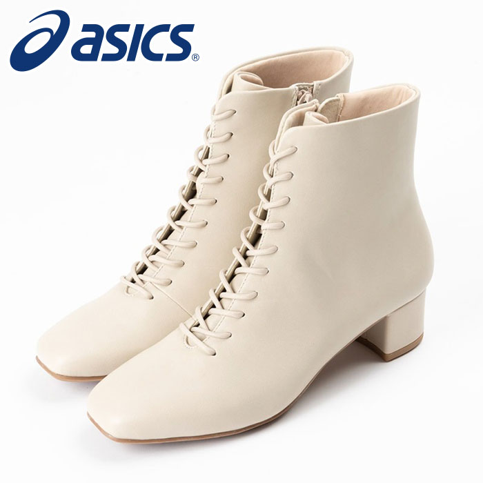 ★雨合羽！スッキリ影ぼうしのレースアップデザイン★【 アシックス  asics 】【 シューズ 靴 】 アシックス商事 レディース スピード競技脹れ上がる ブーツ 3E アキュアーズ AO-10251 (003) 象牙色 [251103][amz]