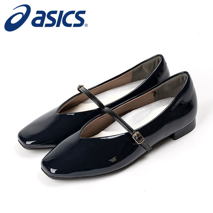 ★メリージェーンパンプス「母趾にやさしい美パンプス」★【 アシックス asics 】【 シューズ 靴 】 アシックス商事 レディース パンプス 3E アキュアーズ AO-10262 (053) ネイビー [251103][amz]