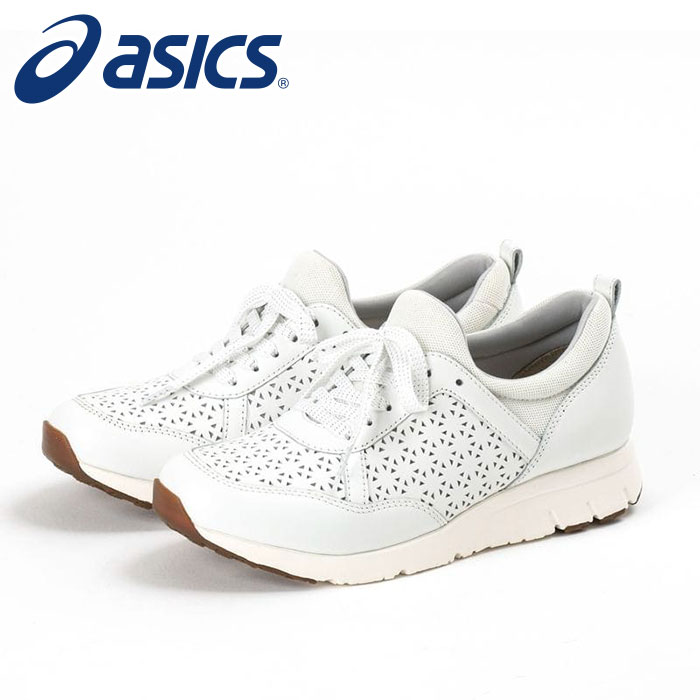 ★大人のおでかけに！やわらかい風合いの牛革使用★【 アシックス asics 】【 シューズ 靴 】 アシックス商事 レディース スニーカー 3E レザー アキュアーズ AO-24060 (001) ホワイト [251103][amz]