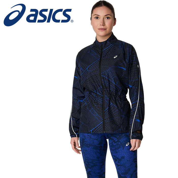 【 アシックス asics 】【 ウェア 】 ランニング レディース パッカブル ジャケット ROAD ロード LITE-SHOW アウター ウェア 2012D281 (001) パフォーマンスブラック/ダークコバルト [250731][amz]