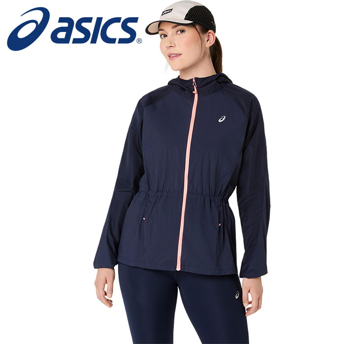 【 2026年 春夏モデル】【 アシックス asics 】【 ウェア 】 ランニング レディース パッカブル ジャケット ROAD ロード アウター おしゃれ かわいい 2012D076 (400) ミッドナイト [260129][amz]