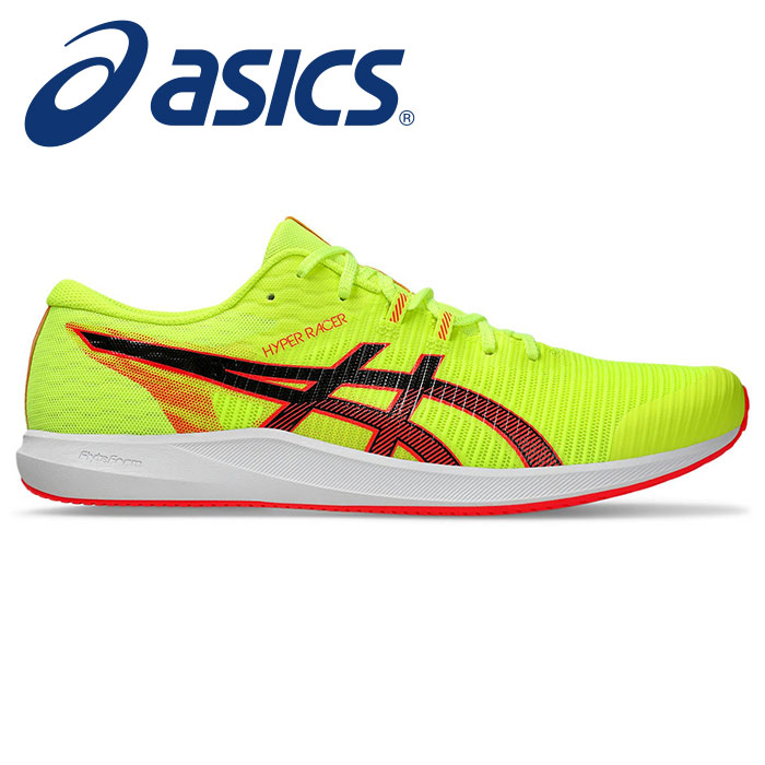 ★自己ベスト更新を目指す初心者に向け★【 アシックス asics 】【 シューズ 靴 】 陸上 ランニングシューズ HYPER RACER ハイパーレーサー メンズ レディース 男女兼用 1093A233 (750) 初心者長距離セーフティーイエロー/ブラック [250314][amz]