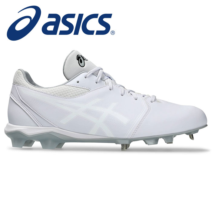 ★金具&times;ポイントのハイブリッド構造★【 アシックス asics 】【 シューズ 靴 】 野球 スパイク 金具 スパイク NEOCONNECT ネオコネクト メンズ 男女兼用 白 シューズ アシックス 紐 1123A054 (110) ホワイト/ホワイト [250314][amz]｜アスリート　ステージ